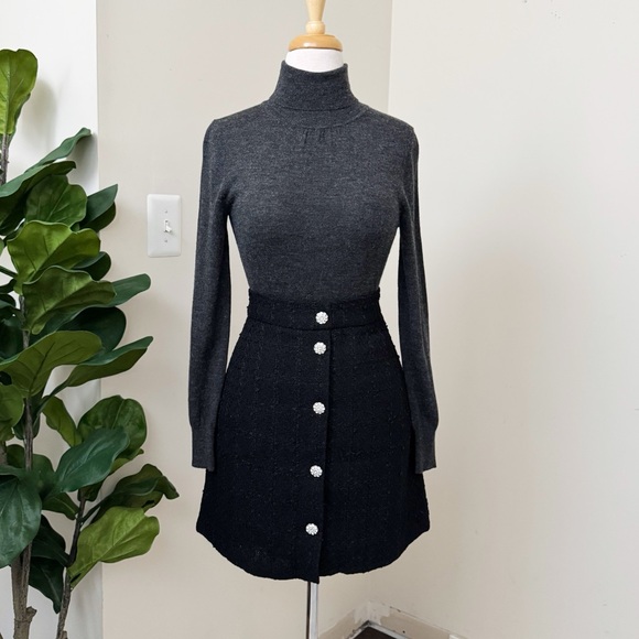 Black tweed Mini Skirt - Picture 14 of 14